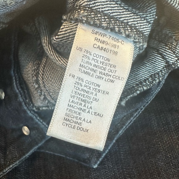 Blue Super High Waisted Denim Jean Shorts with Button Details size 24 - Picture 5 of 7